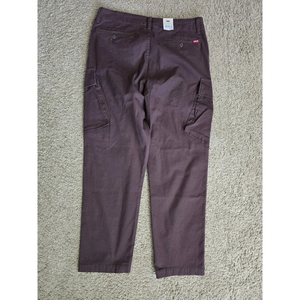 Levi’s XX Cargo Taper Pants Men's 32x30 Delicioso Brown Stretch Poplin Chino NEW - Picture 10 of 11